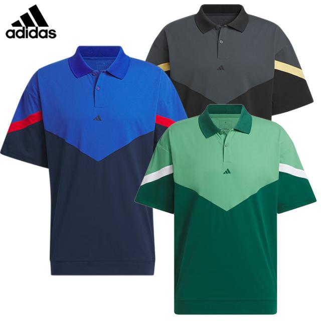 アディダス ツイストニット オーバーサイズ カラーブロック 半袖ポロ JTX78 メンズ ゴルフウェア 2024秋冬モデル adidas 日本正規品の通販は