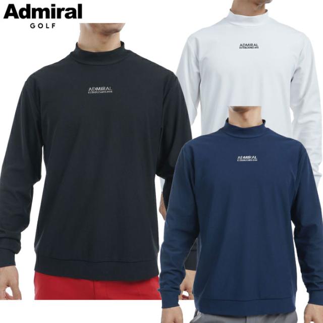 アドミラル Admiral Golf ミニワッフル ロングスリーブ モックネックシャツ ADMA462 メンズ ゴルフウェア 2024秋冬モデル 日本正規品