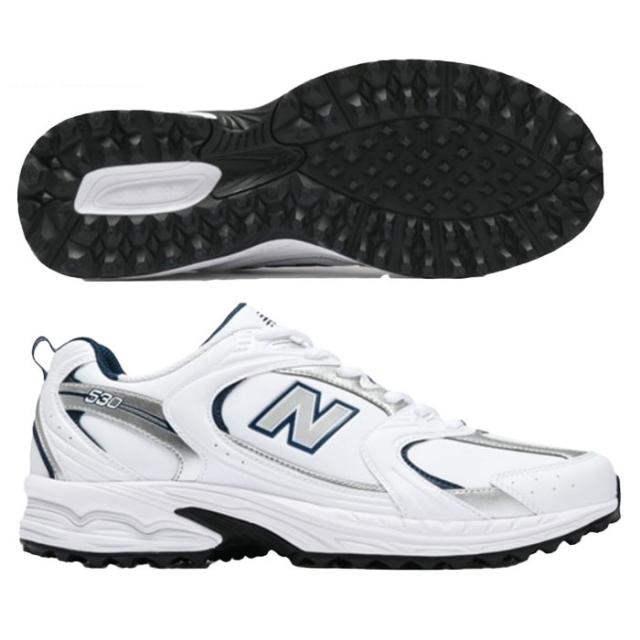 ニューバランス 530 v1 SL スパイクレス ゴルフシューズ メンズ UGS530 ホワイト/ブルー ゴルフ new balance 2024年モデル 日本正規品の通販は 13,552円