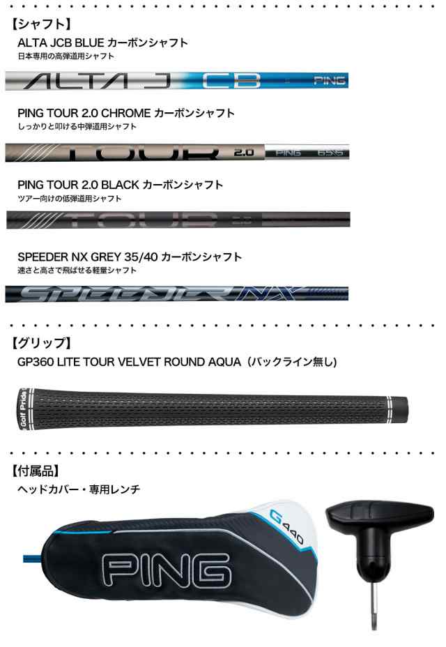 先行予約受付／2月6日発売】ピン PING G440 MAX ドライバー