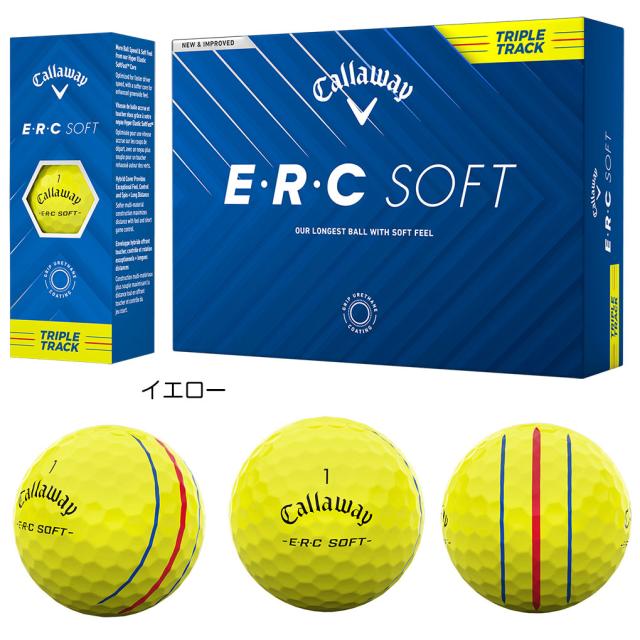 キャロウェイ ERC SOFT ゴルフボール 2025年モデル 2ダース（24球）3ピース 日本正規品 Callaway