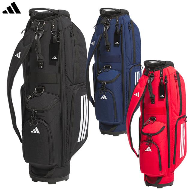 アディダス スリーストライプス コーデュラ キャディバッグ KVH34 キャディバッグ 8.5型 47インチ対応 2025年モデル adidas 日本正規品