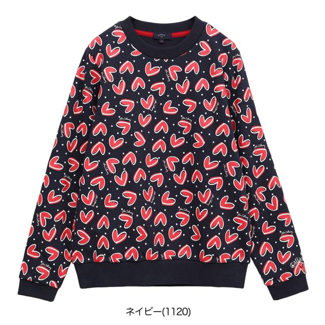 キャロウェイ ラブキャロウェイ クルーネックスウェット C25117221 レディース ゴルフ御召しもの ゴルフ 2025春夏ひな型 Callaway 日本定まり品