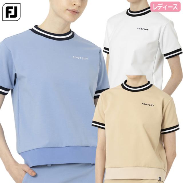 フットジョイ ラインリブ半袖クルーネックスウェット FJW-S25-M03 レディース ゴルフウェア FOOTJOY 2025春夏モデル 日本正規品