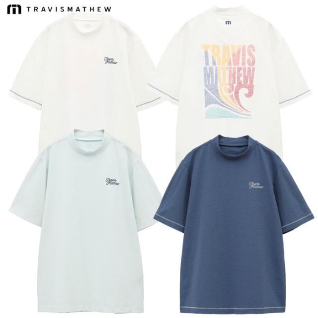 トラヴィスマシュー レトロプリント チェーンステッチ 半袖モック 7AL024 メンズ ゴルフウェア トップス TravisMathew 2025春夏モデル 日本正規品
