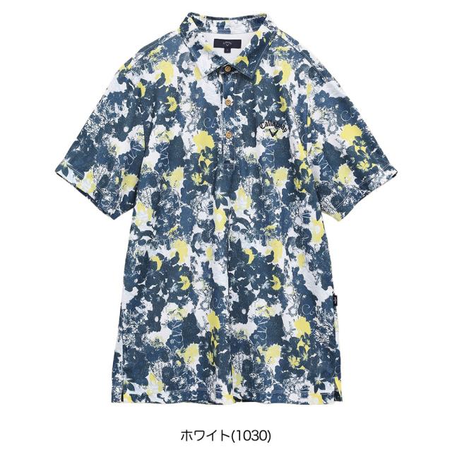 キャロウェイ -3℃裏クールフラワープリントカノコシャツ C25134125 メンズ ゴルフウェア トップス Callaway 2025春夏モデル 日本正規品