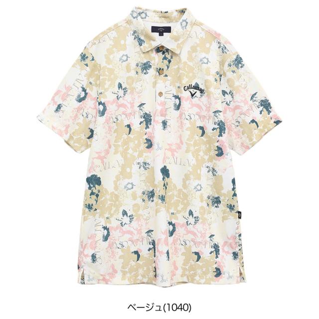 キャロウェイ -3℃裏クールフラワープリントカノコシャツ C25134125 メンズ ゴルフウェア トップス Callaway 2025春夏モデル 日本正規品