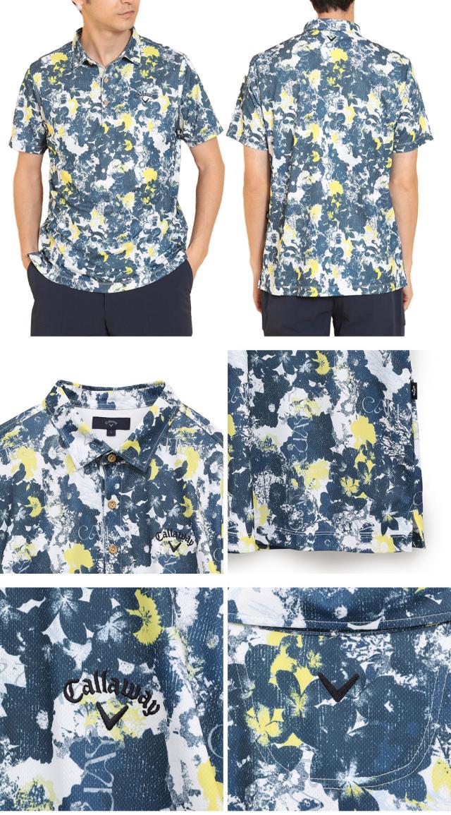 キャロウェイ -3℃裏クールフラワープリントカノコシャツ C25134125 メンズ ゴルフウェア トップス Callaway 2025春夏モデル 日本正規品