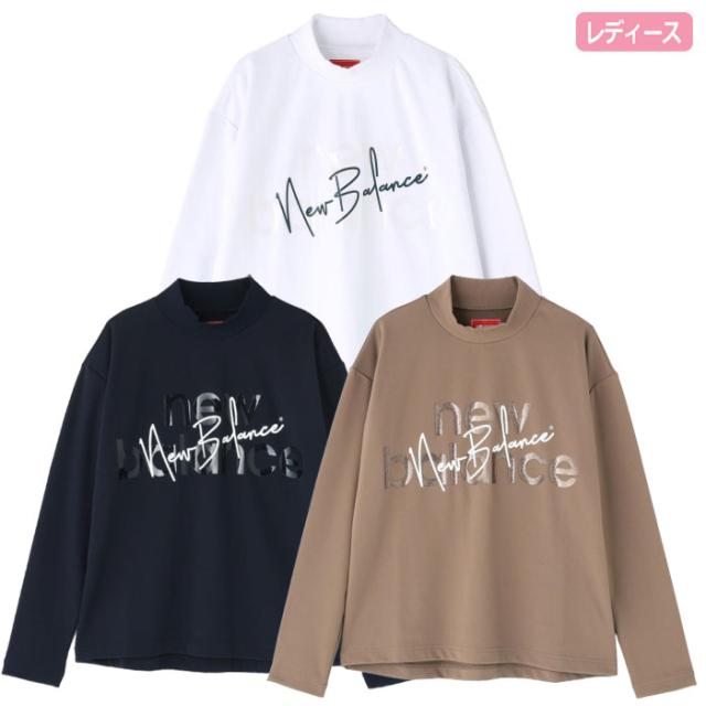 ニュー平衡にする 長袖 モックネック ティーシャツ 012-5267504 レディース ゴルフ御召しもの newbalance 2025秋冬ひな型 日本定まり品