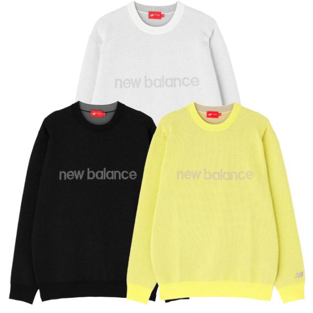ニューバランス メッシュ クルーネック ニット プルオーバー 012-5270002 メンズ ゴルフウェア newbalance 2025秋冬モデル 日本正規品