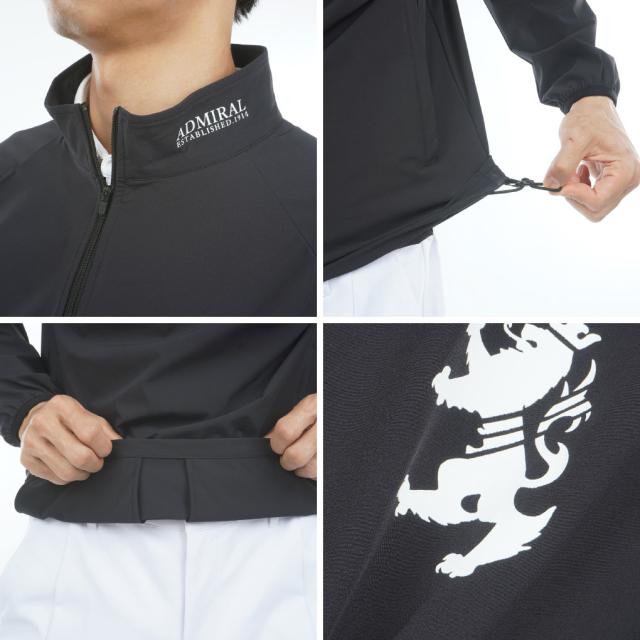 アドミラル Admiral Golf メンズ ハーフジップ スニードジャケット ADMA572 ゴルフウェア 2025秋冬モデル 日本正規品_3