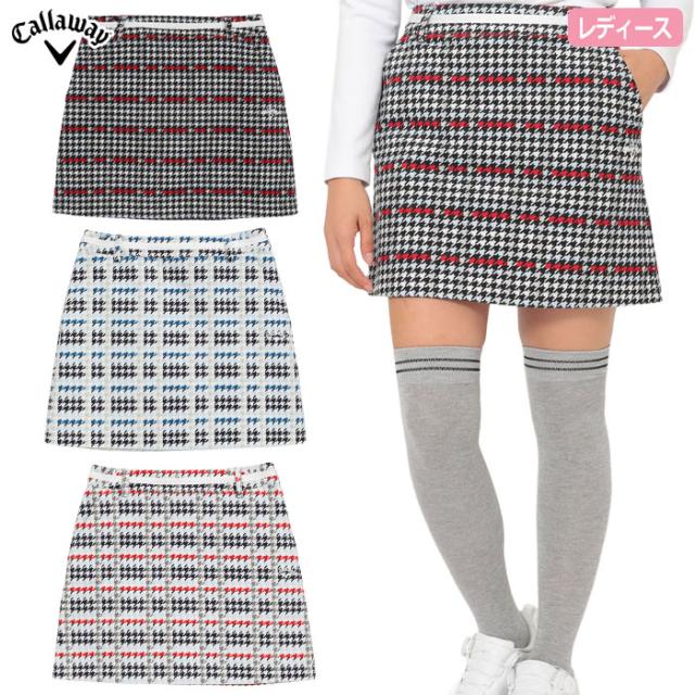 キャロウェイ 8WAYストレッチ千鳥プリントスカート C25228211 レディース Callaway ゴルフウェア 2025秋冬モデル 日本正規品
