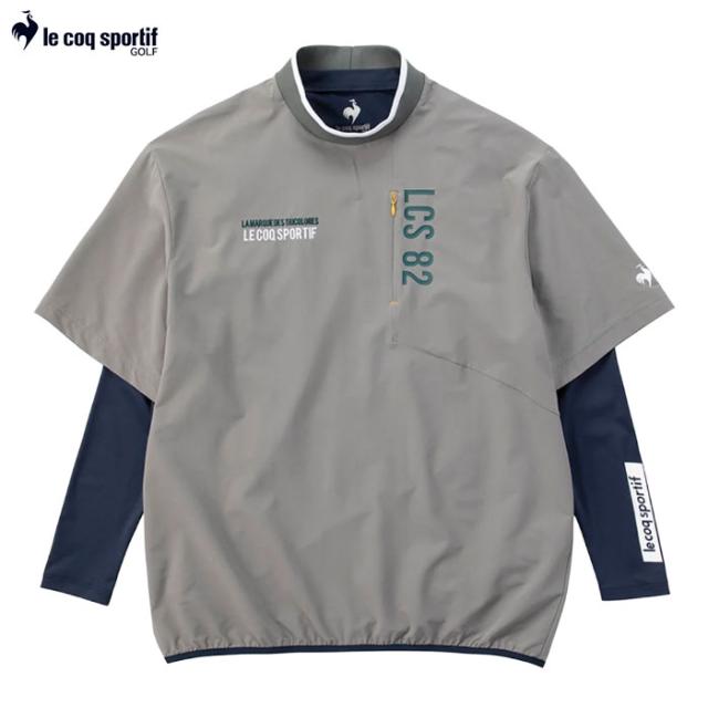 ルコックスポルティフ インナー付き半袖プルオーバー LG4FTZ00M 半袖 長袖 メンズ ゴルフウェア ゴルフ le coq sportif golf 2024年モデル 日本正規品