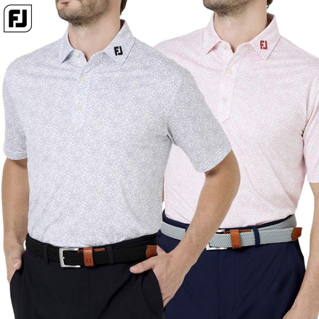 フットジョイ ウィングチップフローラル ストレッチライル半袖シャツ FJ-S26-S07 メンズ 半袖 ゴルフウェア FOOTJOY 2026春夏モデル 日本正規品