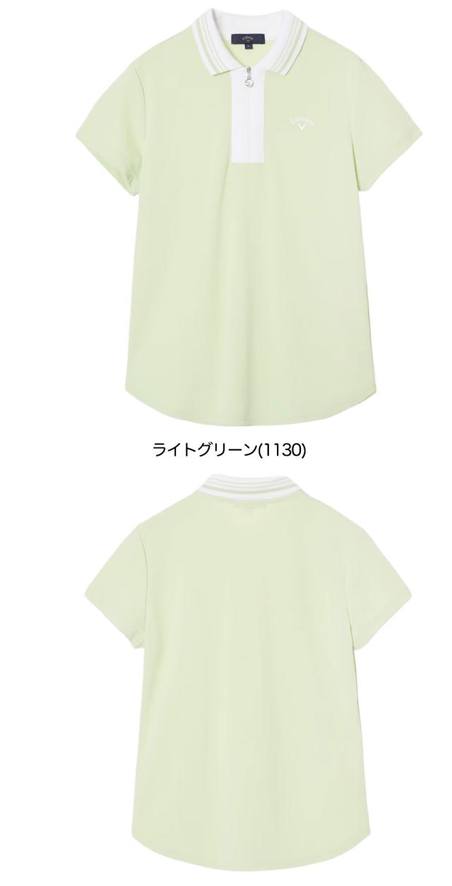 キャロウェイ UVはね除ける裏冷やりとした半袖ハーフジップシャツ C26134205 レディース Callaway ゴルフ御召しもの 2026春夏ひな型 日本定まり品