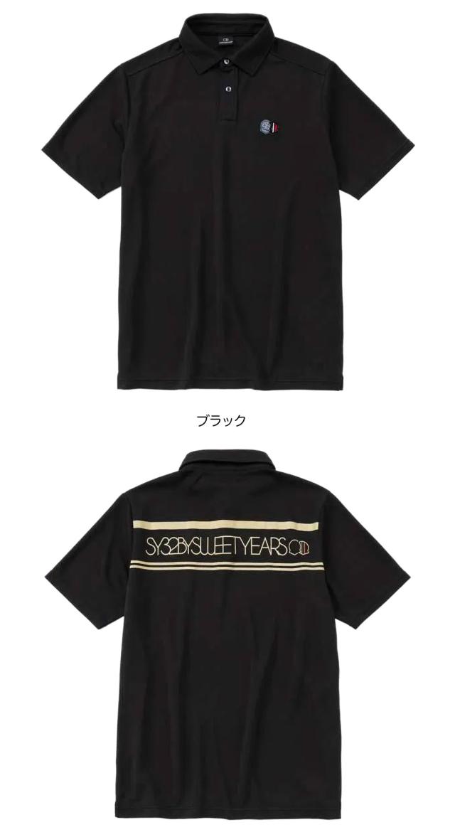 SY32 GOLF シャツ WAVE JQ BACK PRINT POLO メンズ 半袖 SYG-26S1-18 ゴルフウェア 日本正規品 2026春夏モデル_1