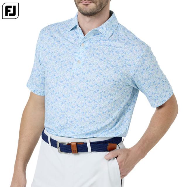 フットジョイ メドウプリント ストレッチライル半袖シャツ FJ-S26-S01 メンズ ゴルフウェア FOOTJOY 2026春夏モデル 日本正規品