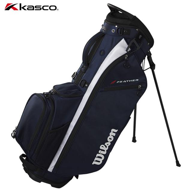 ウィルソンスタッフ キャディバッグ 9型 Feather Stand BAG ネイビー／ホワイト 2026年モデル ゴルフ 日本正規品