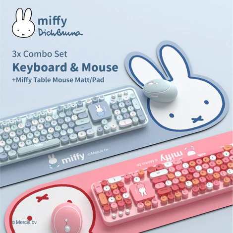 Miffy ミッフィー キーボード & マウス コンボレトロ キーボード Bluetooth マルチペアリングBluetooth ワイヤレス キーボード