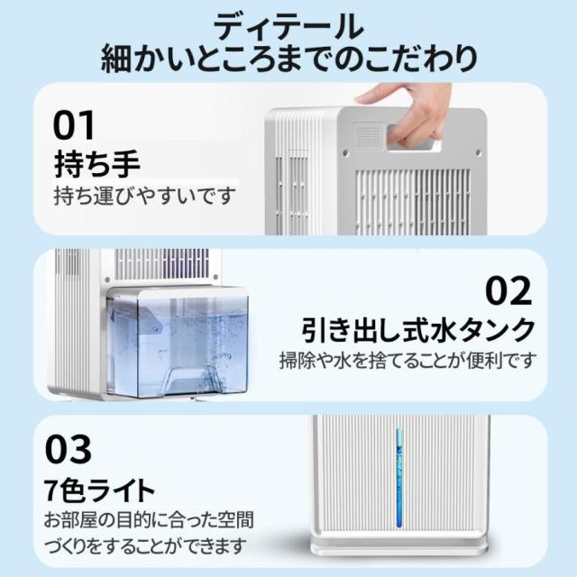 除湿機 除湿器 衣類乾燥 コンプレッサー式 30畳 タンク 3L 衣類乾燥除湿機 除湿乾燥機 衣類乾燥機 部屋干し 湿気対策 結露 梅雨 カビ対策 省エネ_16