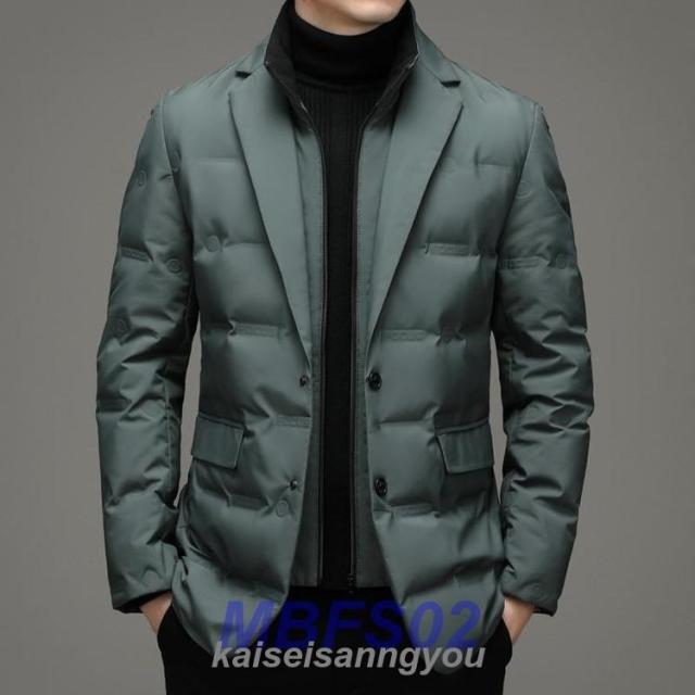 ダウンジャケット メンズ ダウンコート 紳士服 テーラードジャケット ビジネス フェザー コート ライトダウン 羽毛 冬服 秋冬 インナー アウター_10