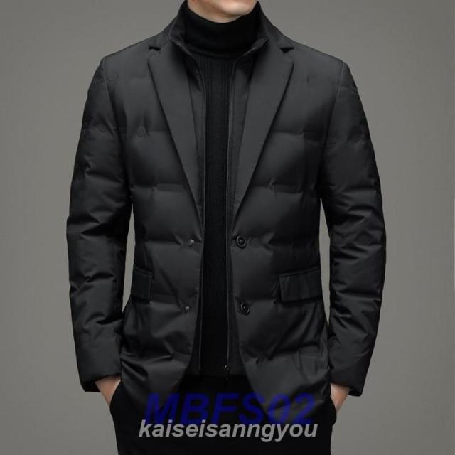 ダウンジャケット メンズ ダウンコート 紳士服 テーラードジャケット ビジネス フェザー コート ライトダウン 羽毛 冬服 秋冬 インナー アウター_11