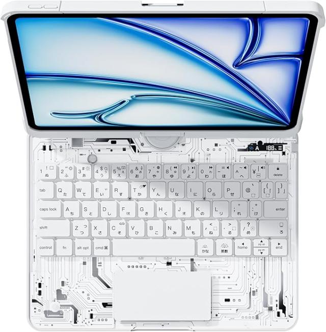 iPad マジックキーボード 【日本語配列】4カラー iPadキーボードケース iPad Air4/5/6 13インチ iPad Pro12.9インチ 11インチ 回転タイプ 7色バックライト付き プレゼント ギフト タブレット カバー_4
