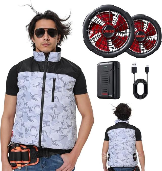 UNISO]【2025新商品・24V】 空調服 新作 ファン付きベスト