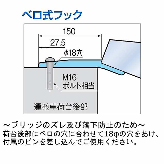 日軽金アクト アルミブリッジ 3t 2本セット ベロ式 PXF30-300-35 建機 ...