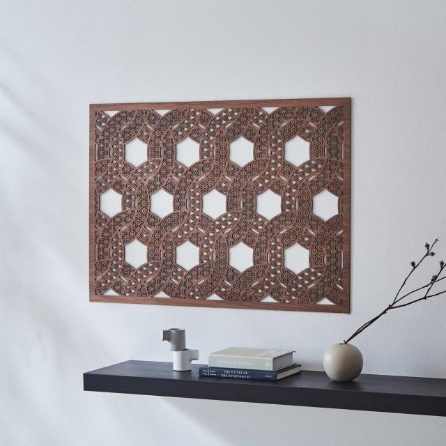 YUI（結）A1サイズ  ウォールアート　日本製　※受注生産商品　ドラマ「王様に捧ぐ薬指」美術提供商品　組子細工 和モダン WOODウォールアート プレゼント 新築お祝い 還暦お祝い 和風ウォールアート 和 壁飾 インテリア オブジェ 縁起物 新年 玄関 アート 開運の通販は