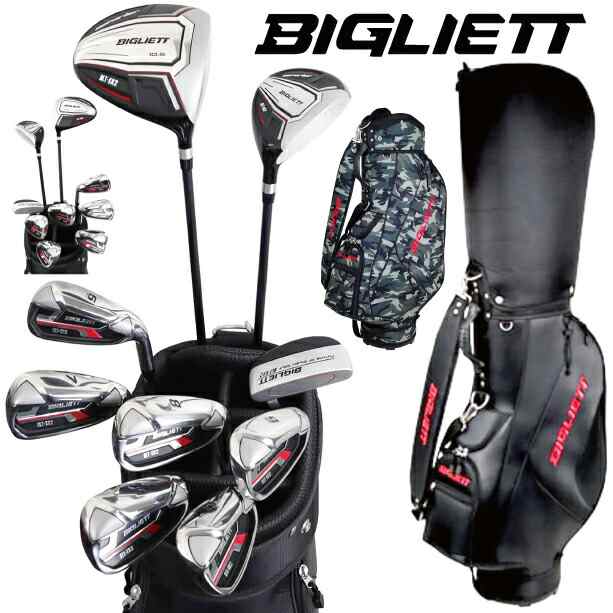 BIGLIETT ビリエット メンズ ゴルフ クラブセット 9本セット （1W/FW/6I/7I/8I/9I/PW/SW/パター） SRシャフト （ 右用 / 左用 ）（ ブラ