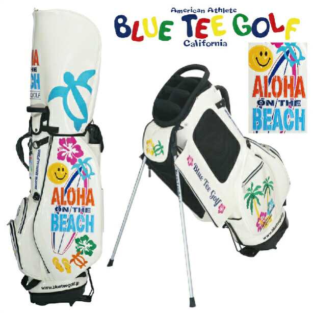ブルーティー ゴルフ BLUE TEE GOLF アロハオンザビーチ ゴルフ 9型 スタンド キャディバッグ 46インチ 6分割 3.8kg btg-cb011の通販は