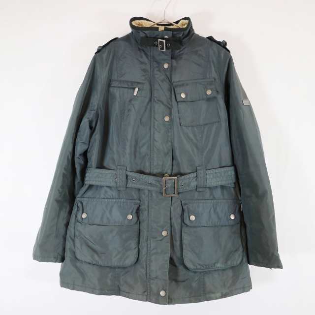 Barbour バブアー INTERNATIONAL ナイロンボアジャケット 防寒 ユーロ ヨーロッパ古着 ブラック (レディース 18) 中古 古着  N6162｜au PAY マーケット