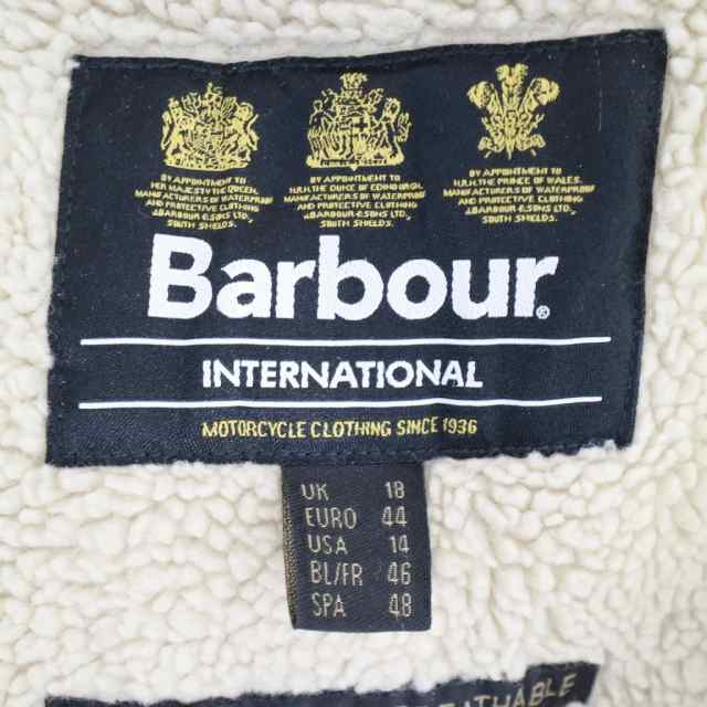 Barbour バブアー INTERNATIONAL ナイロンボアジャケット 防寒 ユーロ ヨーロッパ古着 ブラック (レディース 18) 中古 古着  N6162