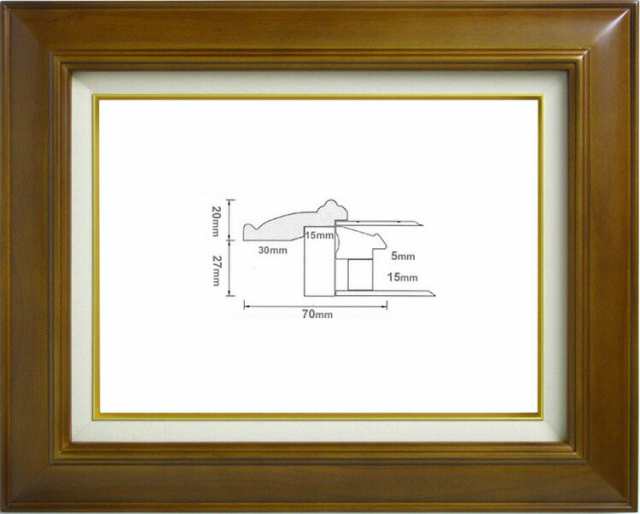 油絵 額縁 A826/オーク SMサイズ（227×158mm）作品専用 前面アクリル