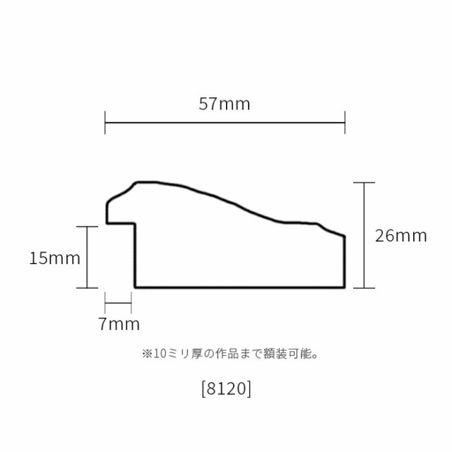 正方形 額縁 8120 300角 （300×300mm) ゴールド/シルバー 前面UVカット