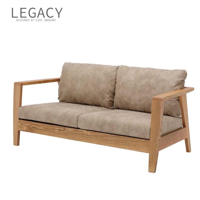 2人掛けソファ 本革 天然木 シギヤマ家具 岩倉榮利デザイン 2人掛けソファ 本革 天然木 シギヤマ家具 岩倉榮利デザイン
