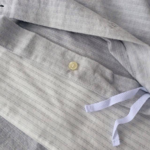 送料無料 ダブルベッド用 シーツ & カバー 4点セット 寝具 ピローケース×2 コンフォーターカバー ホワイト WH ×グレー ボーダー 綿 コットン 北欧 レヴィ Fab the Home