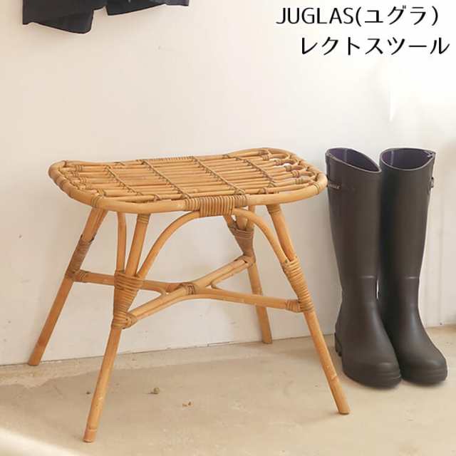 [送料無料]ラタン スツール レクトスツール 椅子 ラタン チェア 1人掛け 天然素材 アンティーク ヴィンテージ JUGLAS ユグラ クレエの通販は 12,800円
