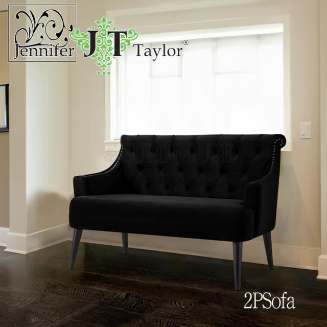 [送料無料]2人掛け ソファ  Stella 927 BK　ベロア リビング 姫系 幅136 YHC ジェニファーテイラー Jennifer Taylorの通販は