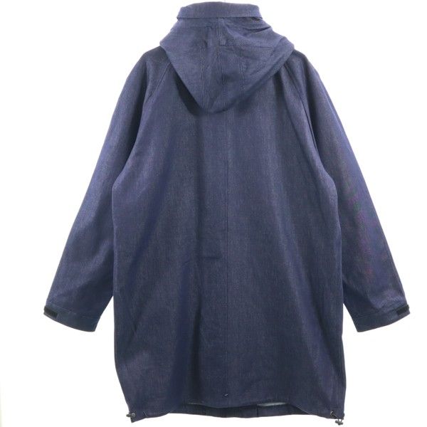 新品 エイチビー ビッグフード シルキー デニム モッズコート XL