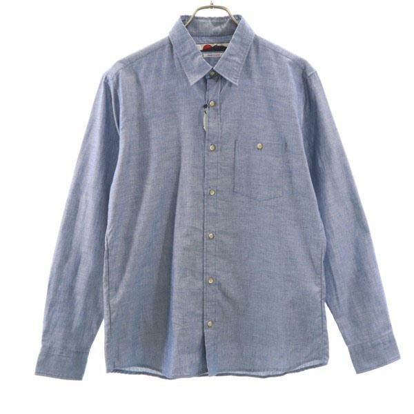 新品 泥棒日記 風呂敷柄 唐草模様 絣 長袖 バック 切替 シャツ 大