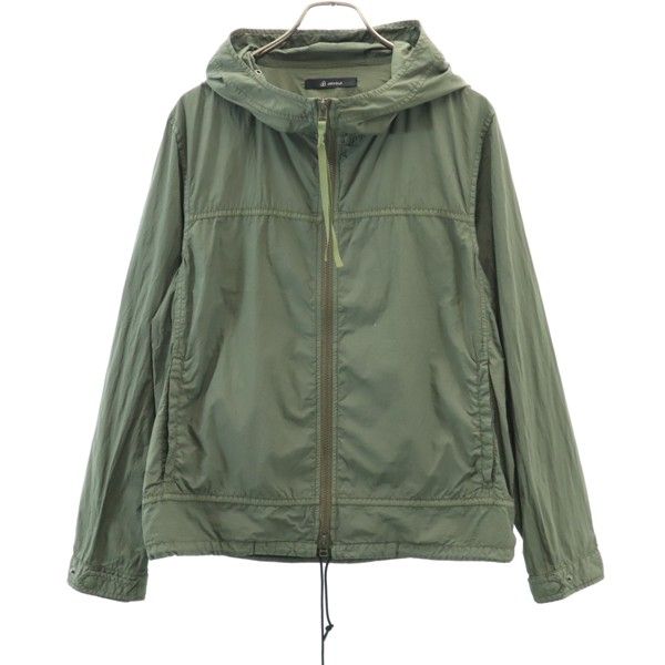 未使用 ジョンブル 長袖 ガーメントダイ ジップパーカー S カーキ Johnbull ナイロン メンズの通販は