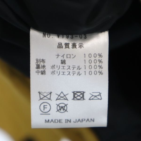 未使用 バースト222 19AW 日本製 M65 中綿 フィールドジャケット 2 イエロー vast222 メンズ_9