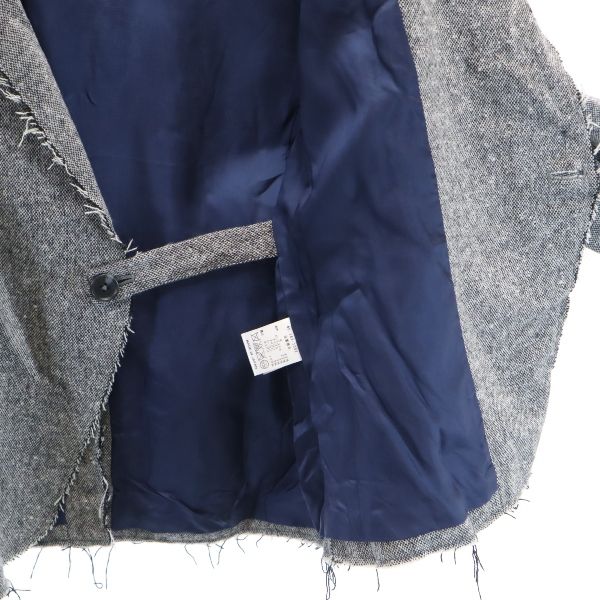 未使用 バースト222 16AW 日本製 ツイード テーラードジャケット 2 グレー vast222 メンズ 未使用 バースト222 16AW 日本製 ツイード テーラードジャケット 2