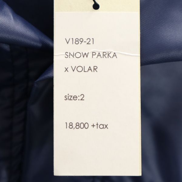新品 バースト222 18AW V189-21 SNOW PARKA 日本製 スノーパーカー コート 2 紺 VAST222 フード メンズ_8