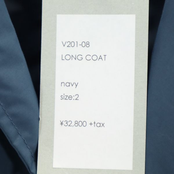 新品 バースト222 20ss V201-08 LONG COAT 日本製 ロング チェスターコート 2 navy VAST222 ネイビー メンズ_7