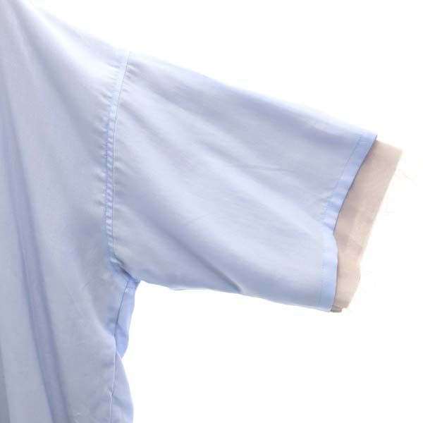 未使用 バースト222 20ss 半袖 重ね着風 スキッパー カットソー 2 ブルー vast222 メンズの通販は