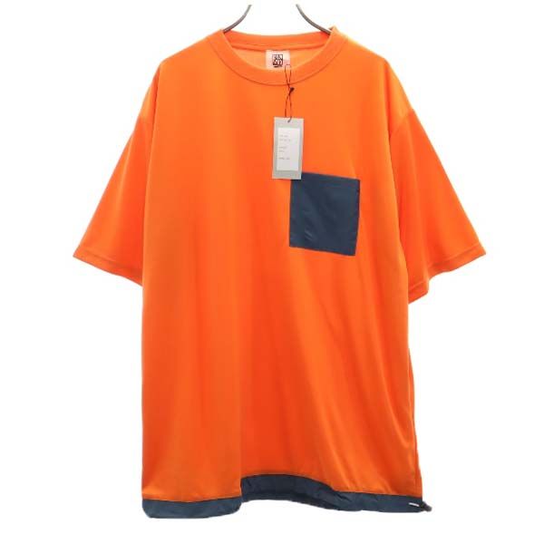 未使用 バースト222 20ss 半袖 ポケット付 Tシャツ 3 オレンジ vast222 ポリシャツ メンズ