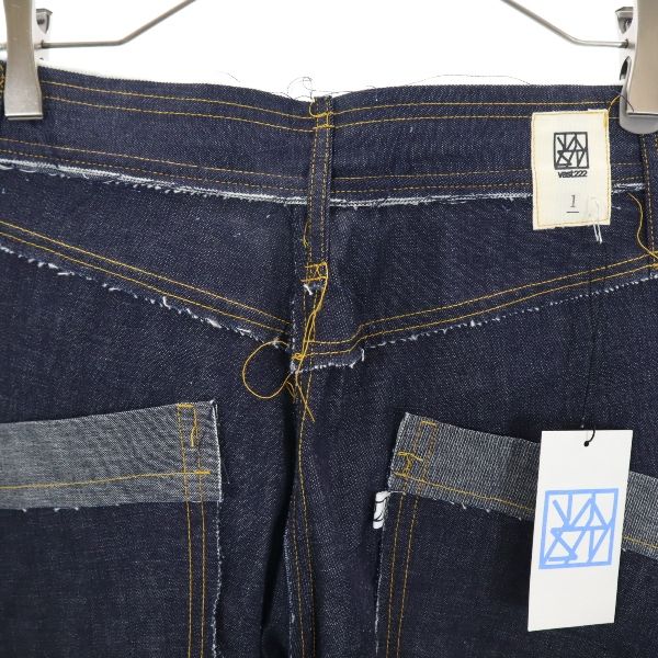 新品 バースト222 19ss リジット 生デニム テーパードデニムパンツ 1 vast222 ジーパン メンズ_2